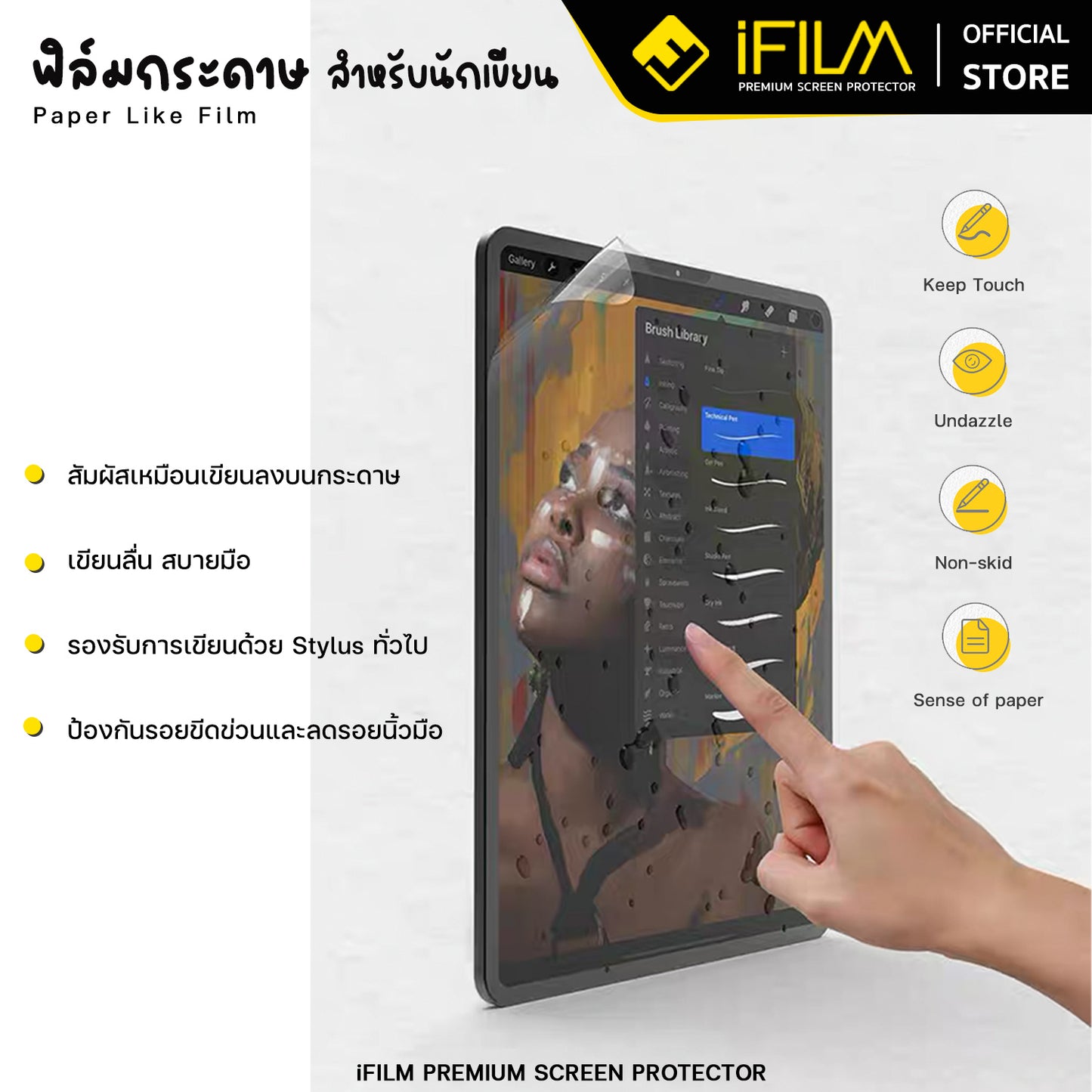 ifilm ฟิล์มกระดาษ paperlike for redmi padse / pad10 / padpro / pad2 ฟิล์มกันรอย เรดหมี่ แท็บเล็ต screen protector