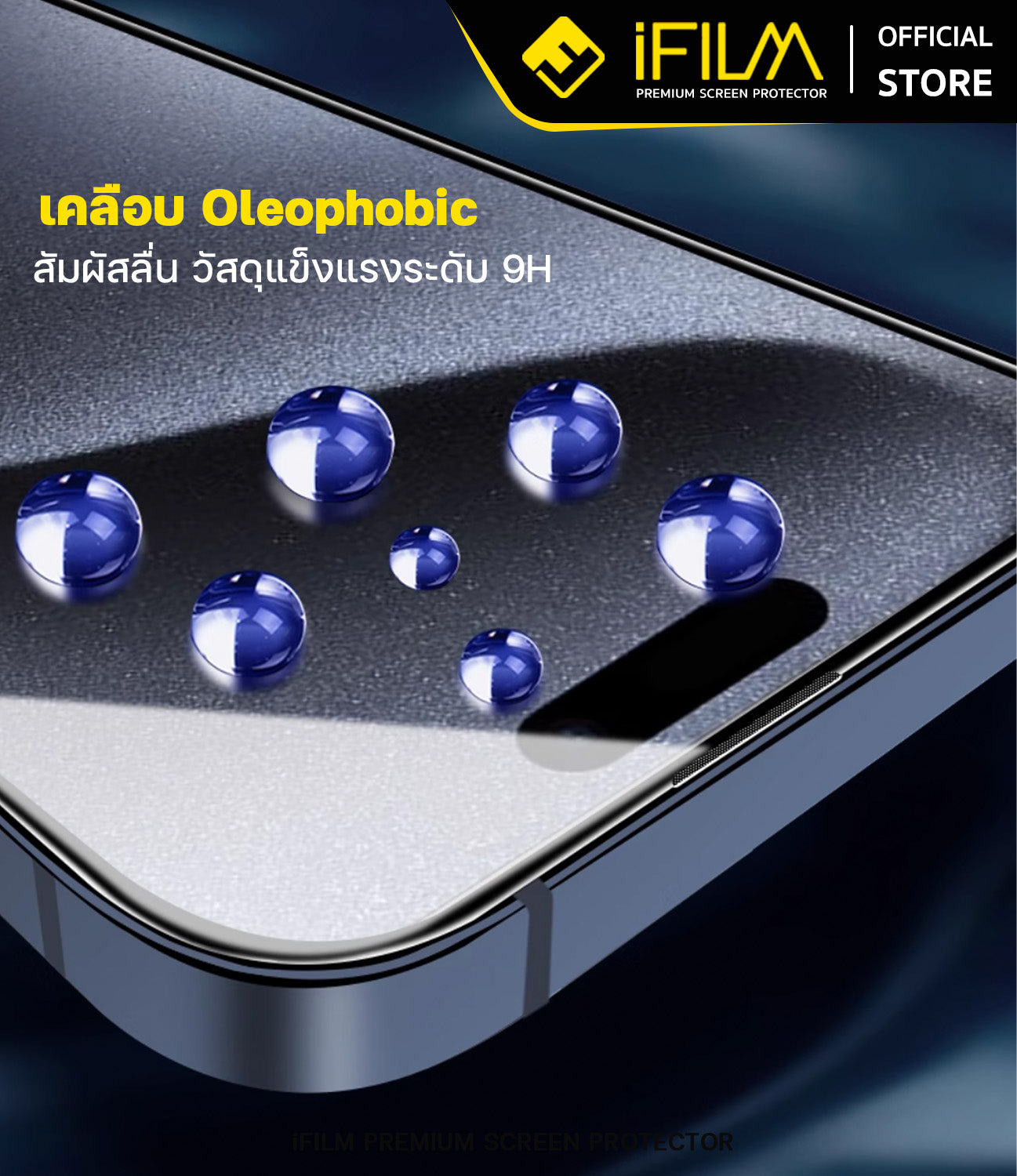 ifilm ฟิล์มกระจก เต็มจอใส hd + กันฝุ่นลำโพง for iphone series ฟิล์มกันรอย ปกป้อง หน้าจอ film hd screen